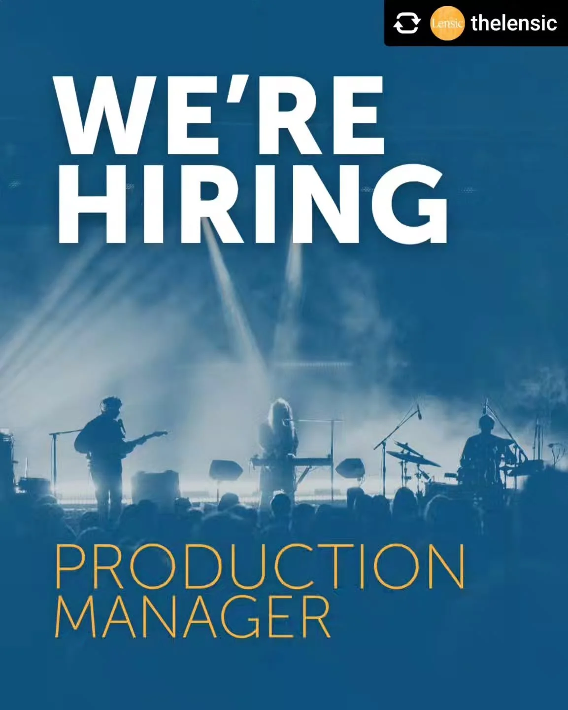 Repost &bull; @thelensic NOW HIRING: PRODUCTION MANAGER 🫡⁠
⁠
The Lensic is seeking an experienced, highly organized PM to advance shows, manage the production calendar, and coordinate crews across the Lensic + outside @lensic360 venues.⁠
⁠
Full-time