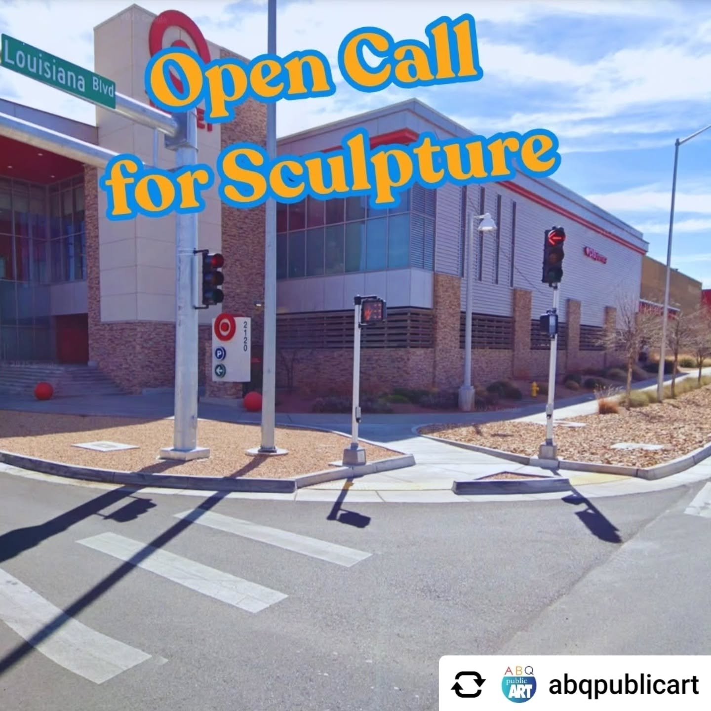 Repost &bull; @abqpublicart Call for Artists' Qualifications: Uptown Sculpture

The Albuquerque Public Art Program seeks to commission a work of art to be located in the Uptown Neighborhood, within the public right-of-way at the intersection of Louis