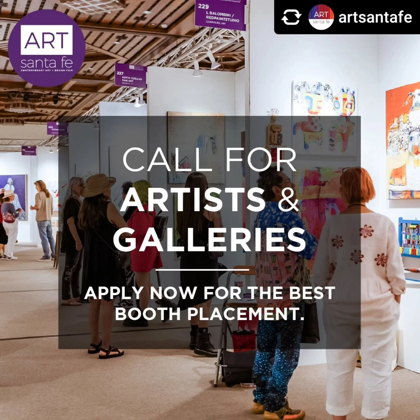 Repost&bull; @artsantafe This is an invitation to be seen, discovered, and remembered.

Art Santa Fe 2026 is now accepting applications from artists and galleries whose work pushes conversation, honors craft, and sparks connection. Set in one of the 
