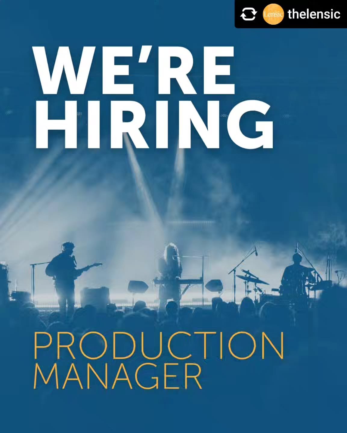 Repost &bull; @thelensic NOW HIRING: PRODUCTION MANAGER 🫡⁠
⁠
The Lensic is seeking an experienced, highly organized PM to advance shows, manage the production calendar, and coordinate crews across the Lensic + outside @lensic360 venues.⁠
⁠
Full-time