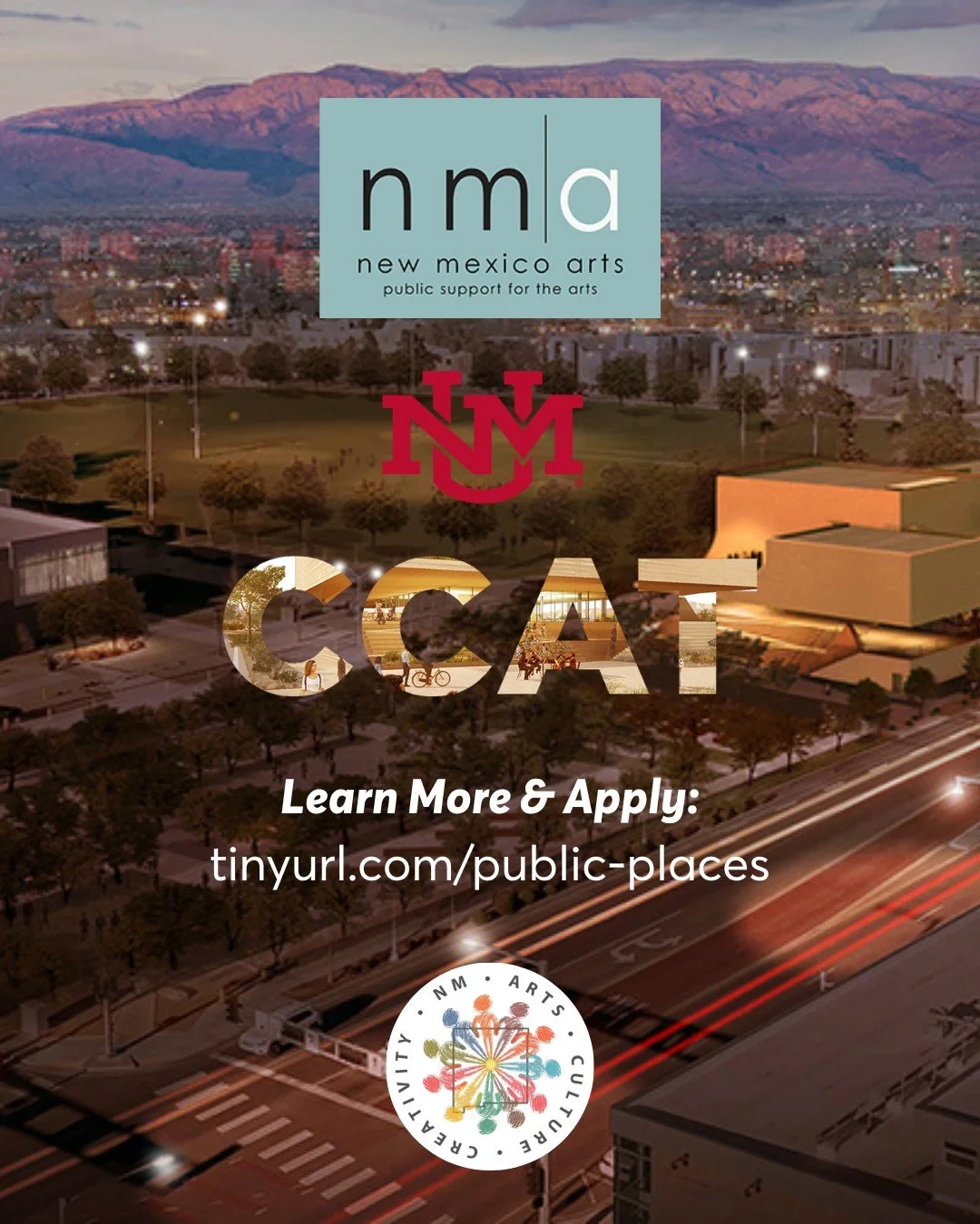 The Art in Public Places Program of @newmexicoarts  and the Local Selection Committee (LSC) of the The University of New Mexico - @unmfinearts seek to commission an artist/artist team to create and install site-specific exterior public art for the Ce