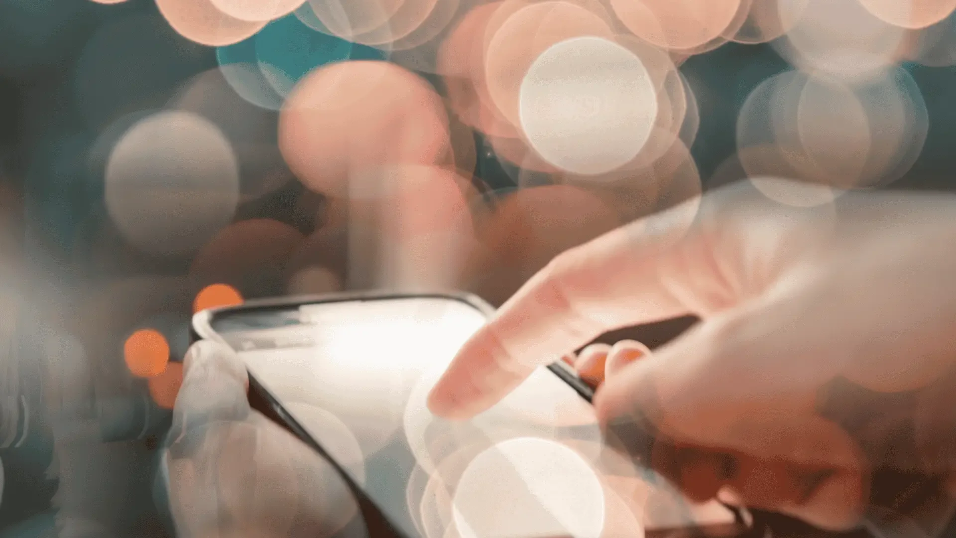 Hand Scrolling Social Media on Phone