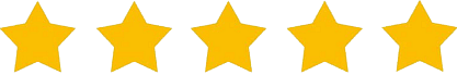 Five yellow stars in a row