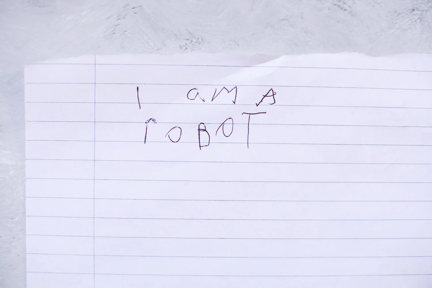 An example of our unschooled sons handwriting