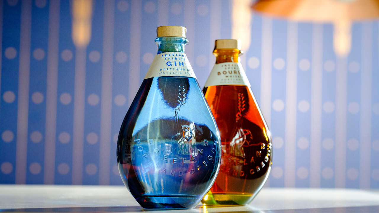 Freeland Spirits Portland Oregon Woman Owned GIN BOURBON GENEVA CANS