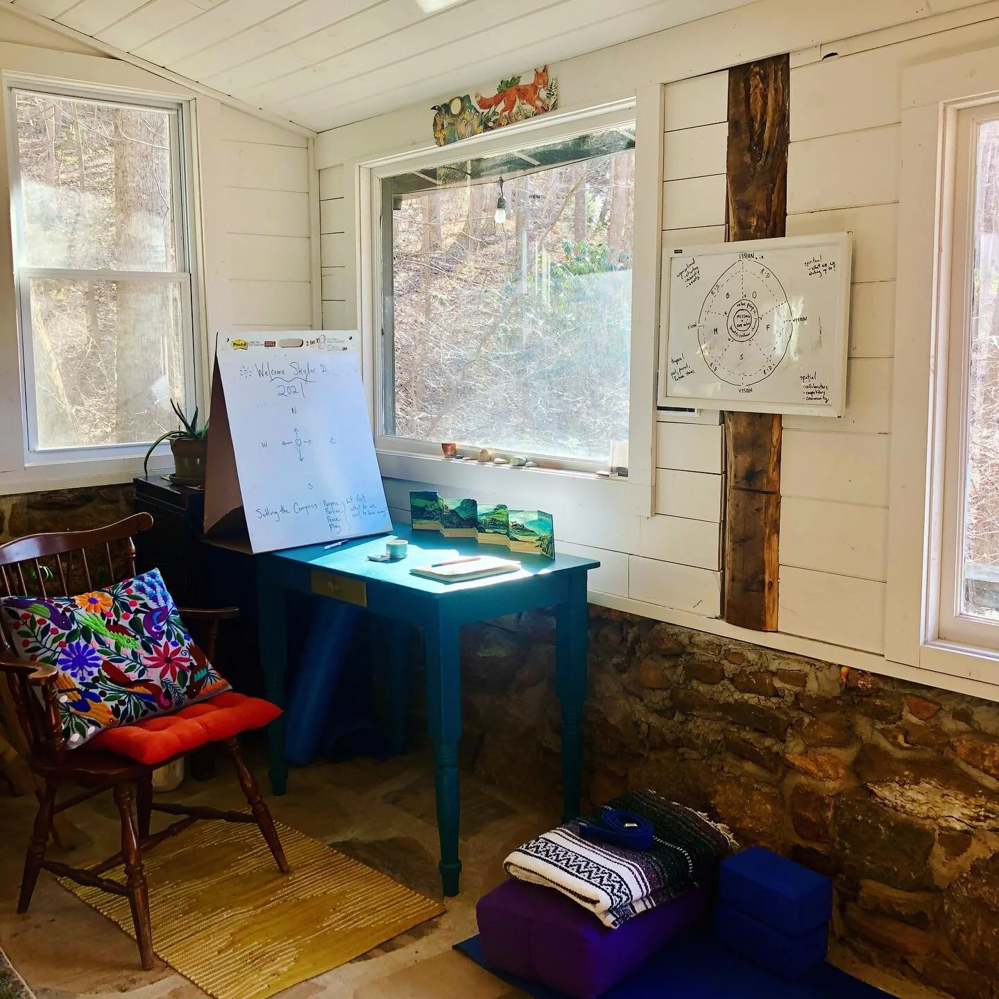 Space prep for day long customized retreat for a beloved client today. Looking forward to offering more of these in the coming summer and fall.  XO