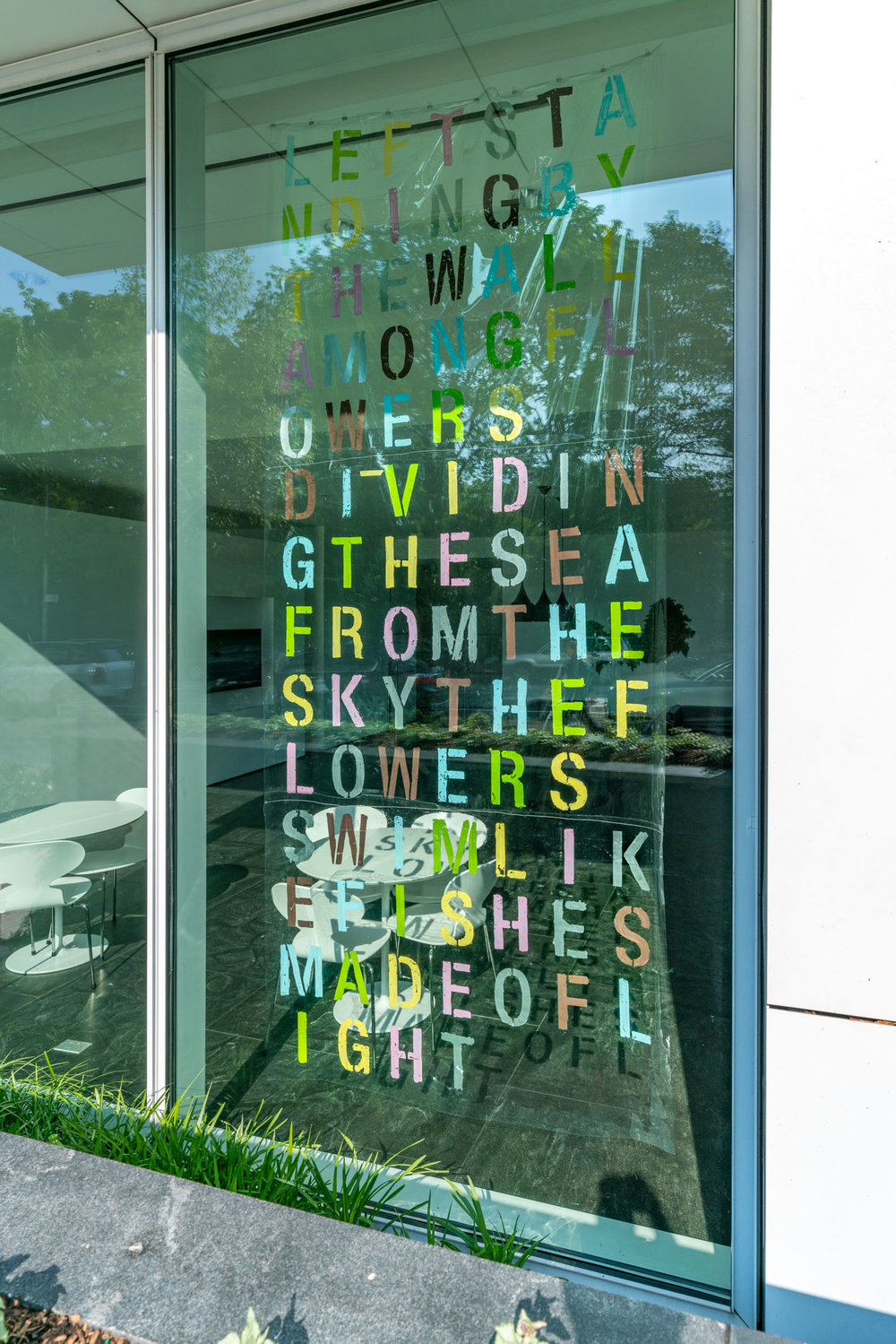 Virginia Wolf, 132 x 52 inches, acrylic on transparent plastic, 2018