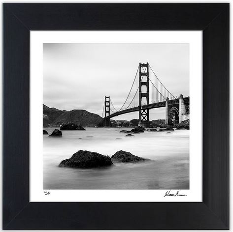 Golden Gate Bridge - BW Square - Framed Preview.JPG