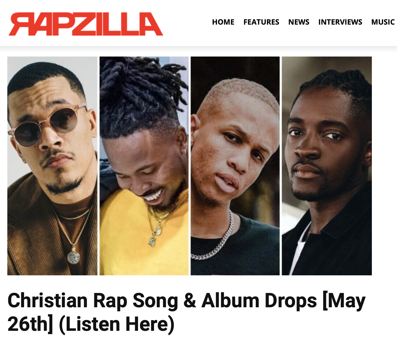 Rapzilla - Christian Rap Song &amp; Album Drops [May 26th] (Listen Here)