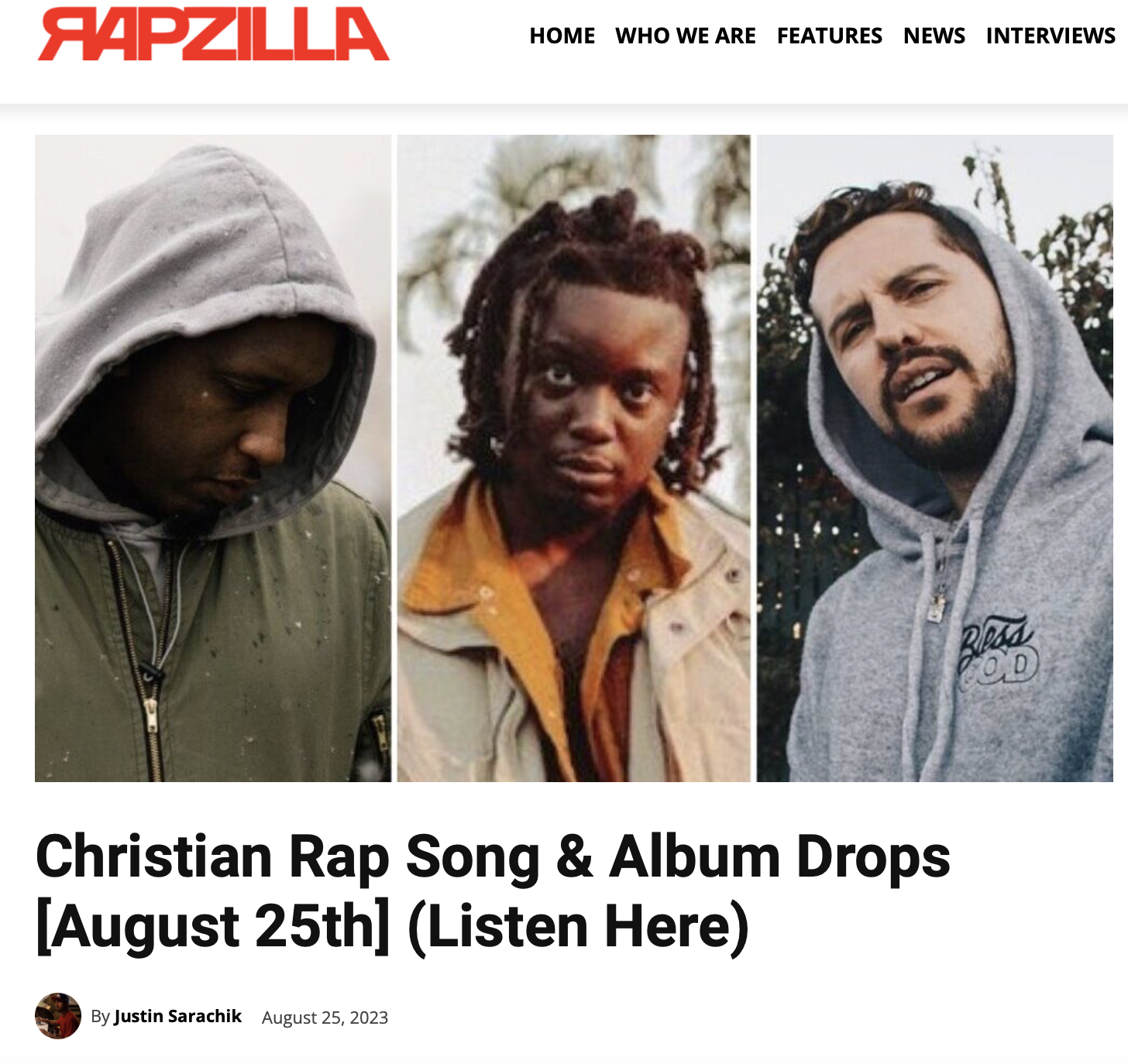 Christian Rap Song &amp; Album Drops [August 25th] (Listen Here)
