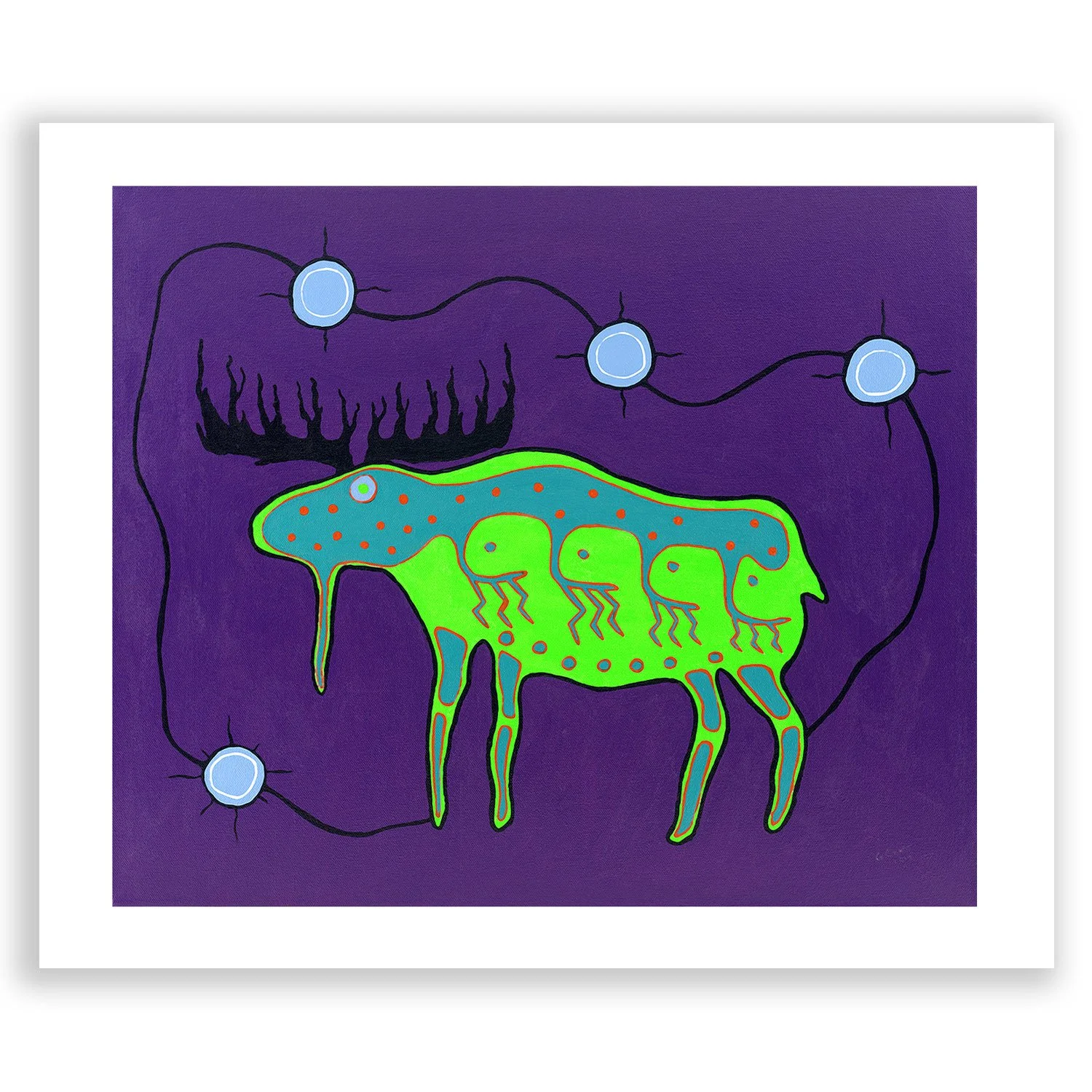 Mooz in Green Art Print