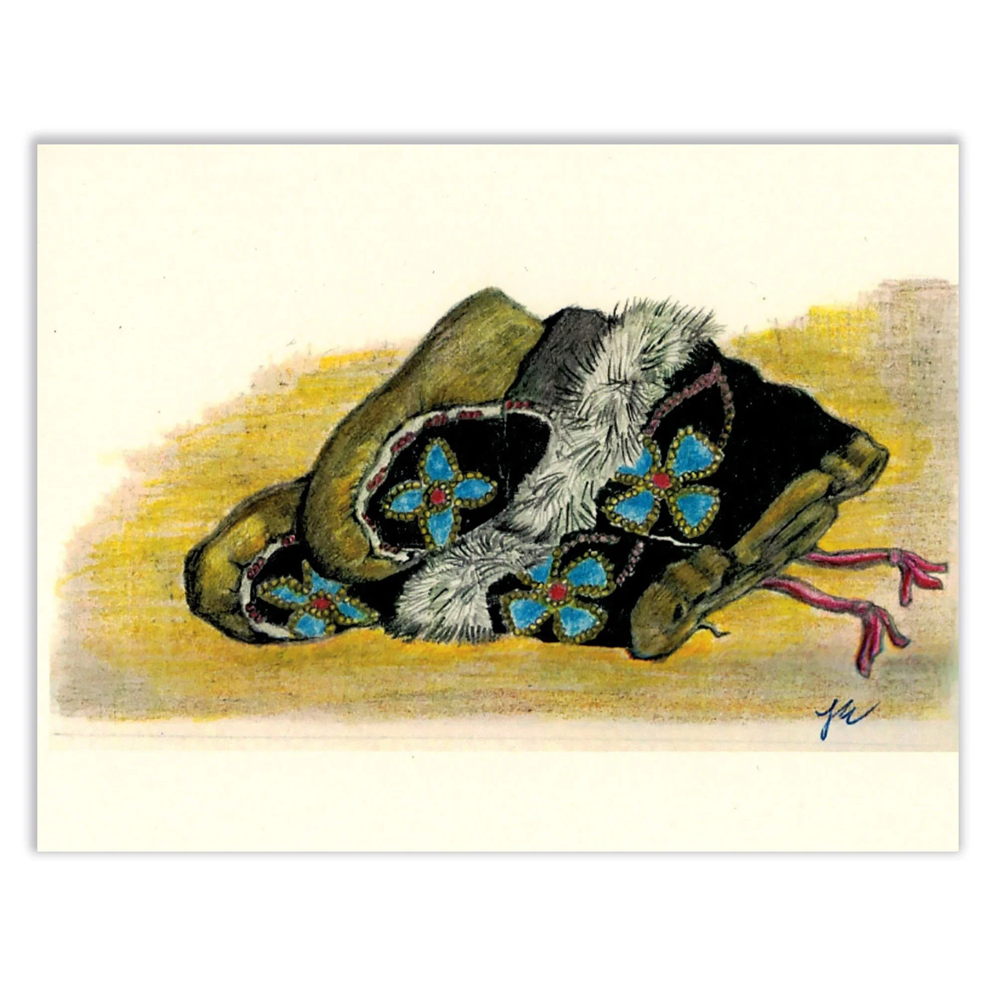 Ogii-ozhitoonan Nookomis - My Grandma Made Me These Art Print