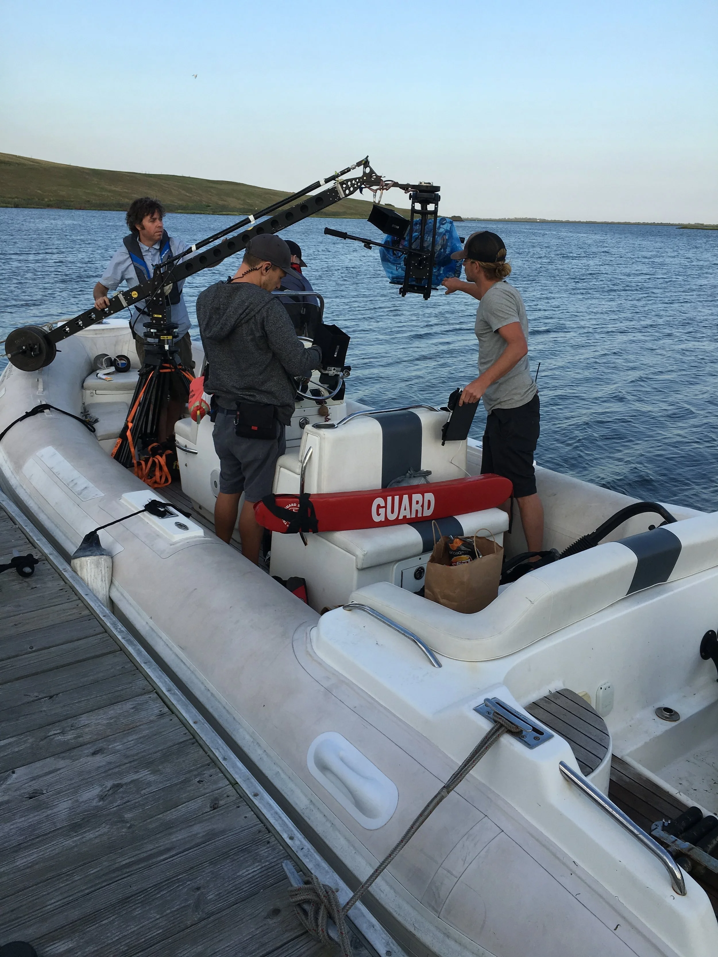 Camera on fast chase boat 