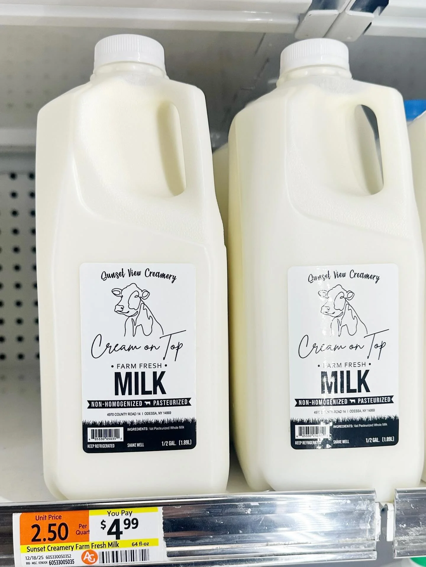 Today felt a little surreal.
I walked into a full grocery store and saw our milk sitting on the shelf for the very first time.

Most of our journey so far has been with small shops, farm stores, and coffee counters, so seeing it there really stopped 
