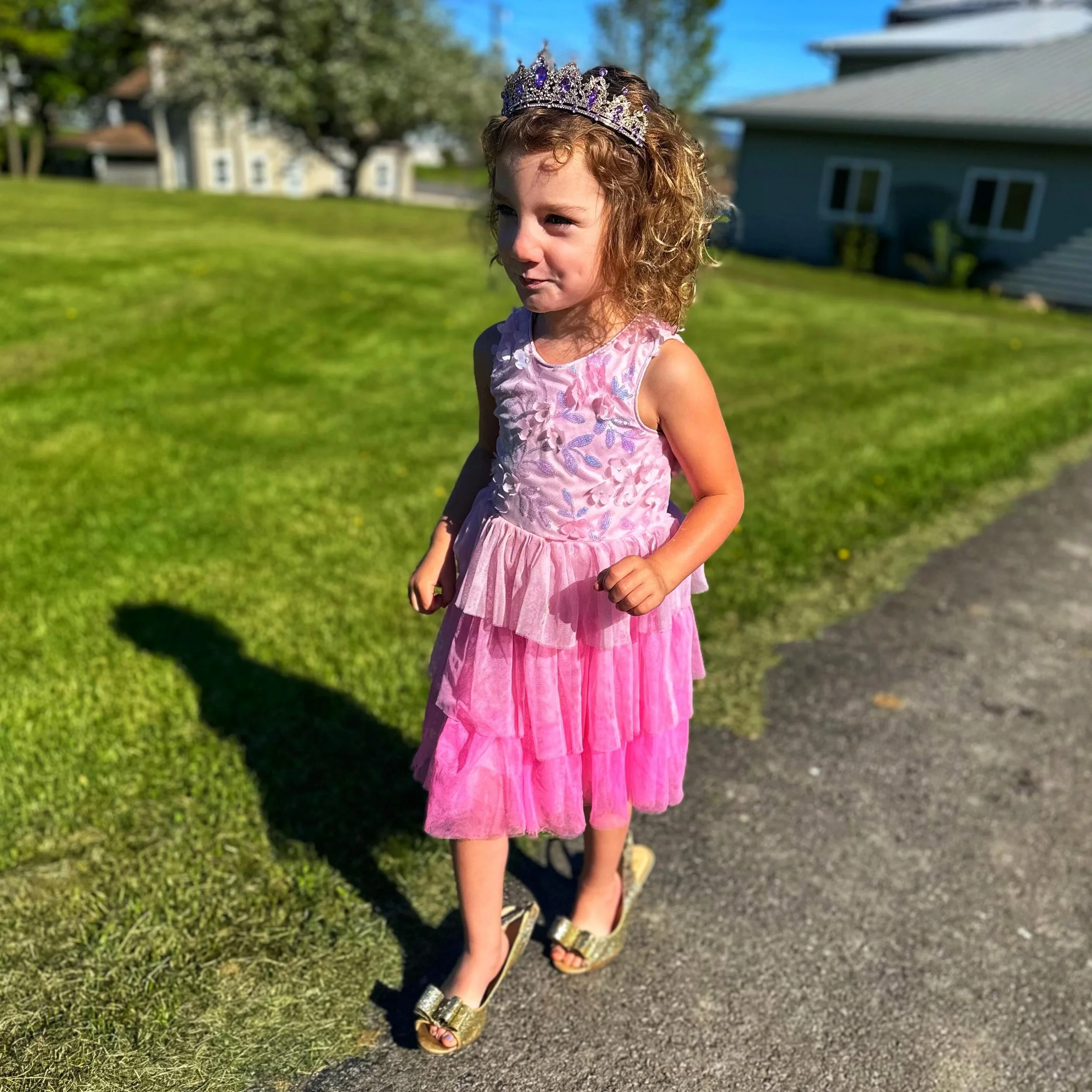 All dressed up and headed to bottle milk. Around here, even princesses have work to do! 👑 ❤️🥛