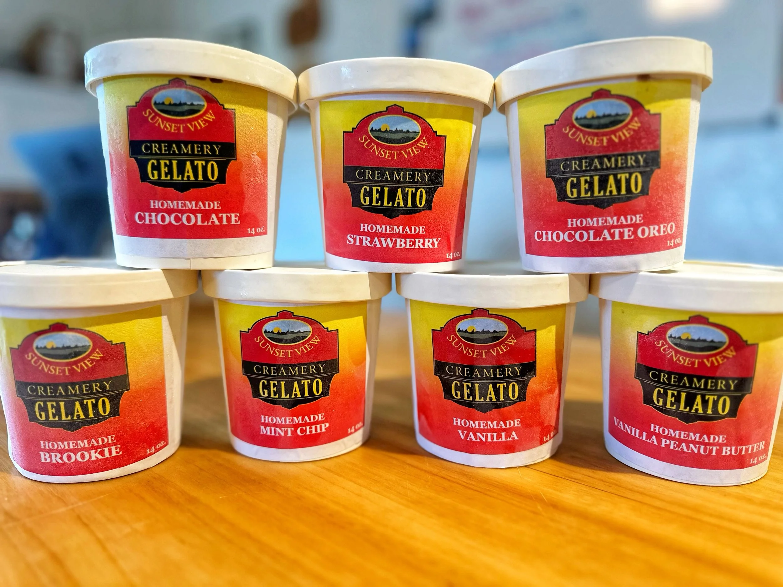 This week&rsquo;s gelato lineup is a good one! Fresh pints just hit the cooler! 

And just in case you didn&rsquo;t know, it all starts with the milk from our own cows right here on the farm. ❤️ We turn that milk into our creamy gelato base and then 