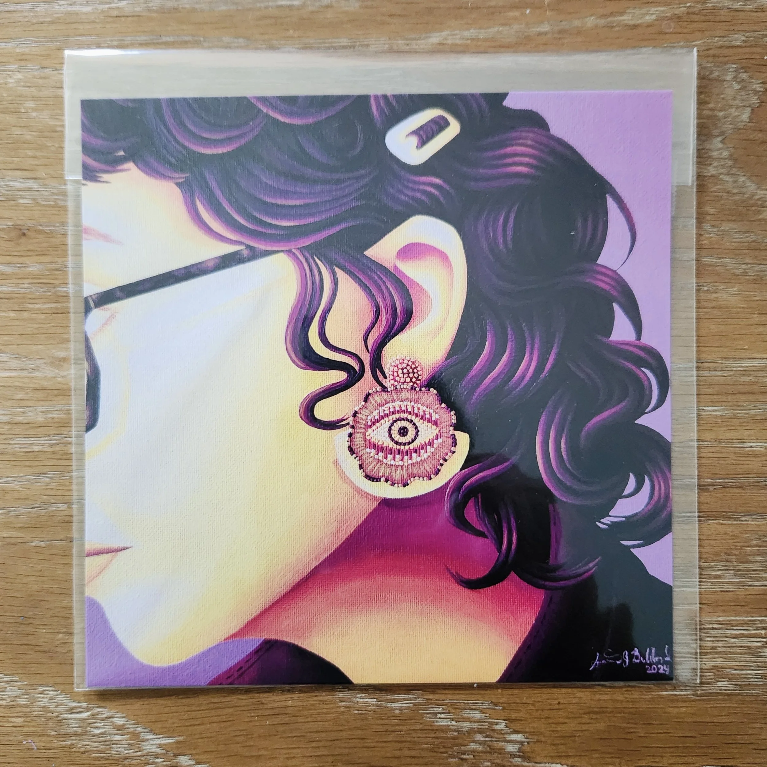 “Nonbinary Earring” print