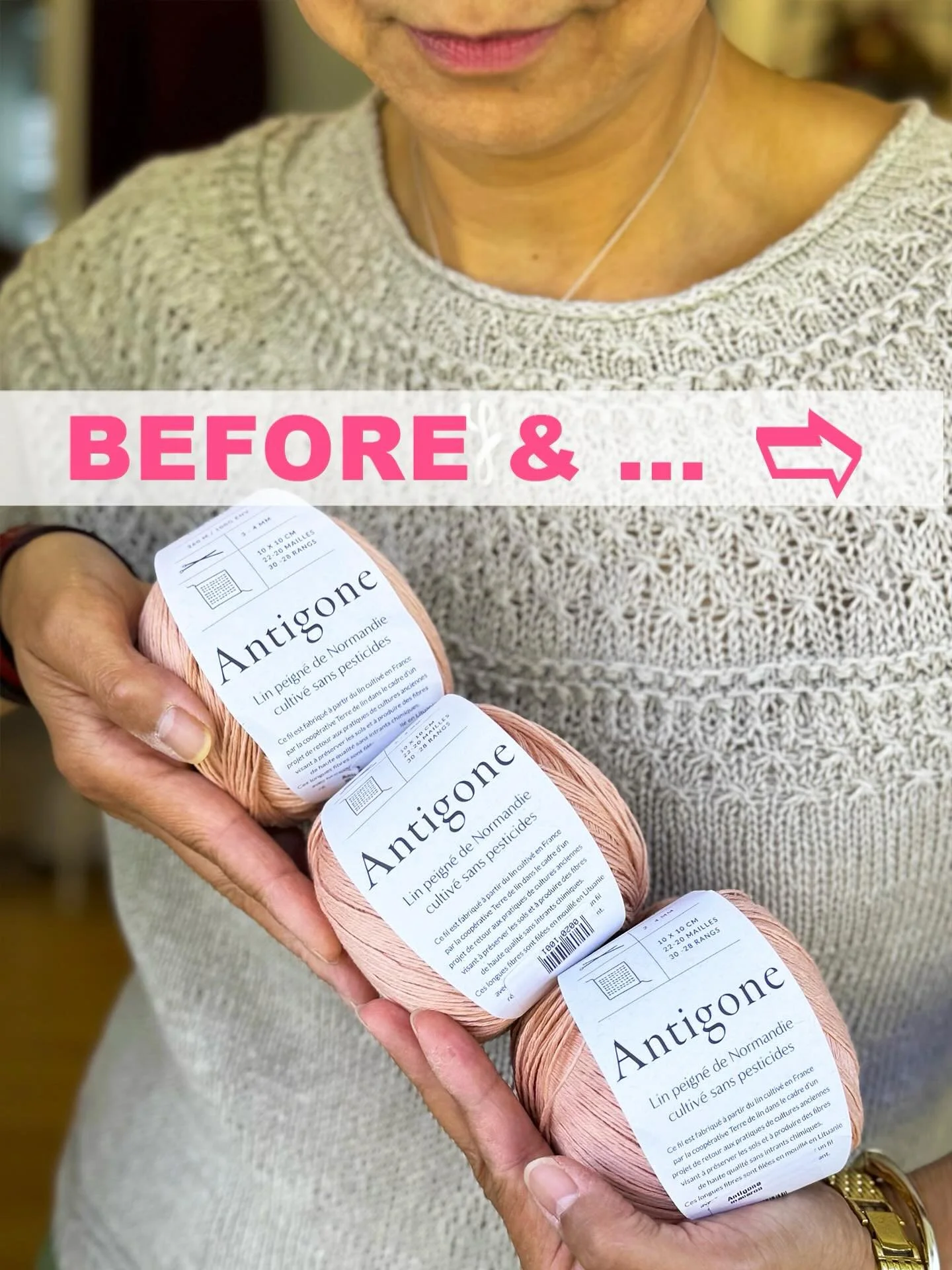 BEFORE &amp; AFTER: De Rerum Natura's Antigone 100% linen renders a perfect ripple and offers a canvas for sharp stitch definition in both Isabell Kraemer's Fiorellino (Before) and Irene Lin's modified Anise Top (After).

With each laundering, the su