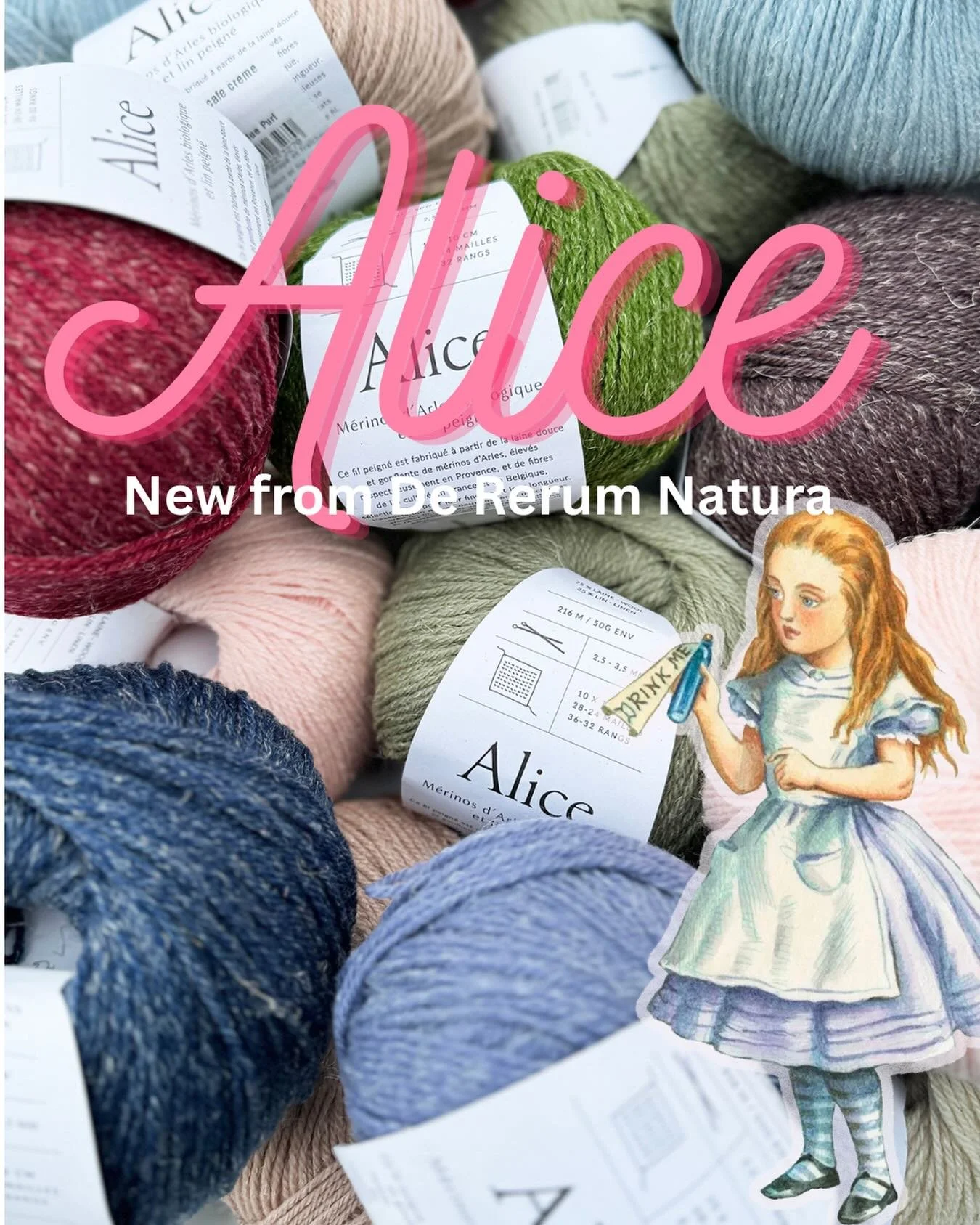 Just cleared US Customs is a HUGE delivery from France in De ReRum Natura...

NEW to TBP... fingering weight, Alice - Named after Lewis Carroll's heroine... Also restocks of Gilliatt, Penelope, &amp; Ulysse

"These colours are mixed with the lig