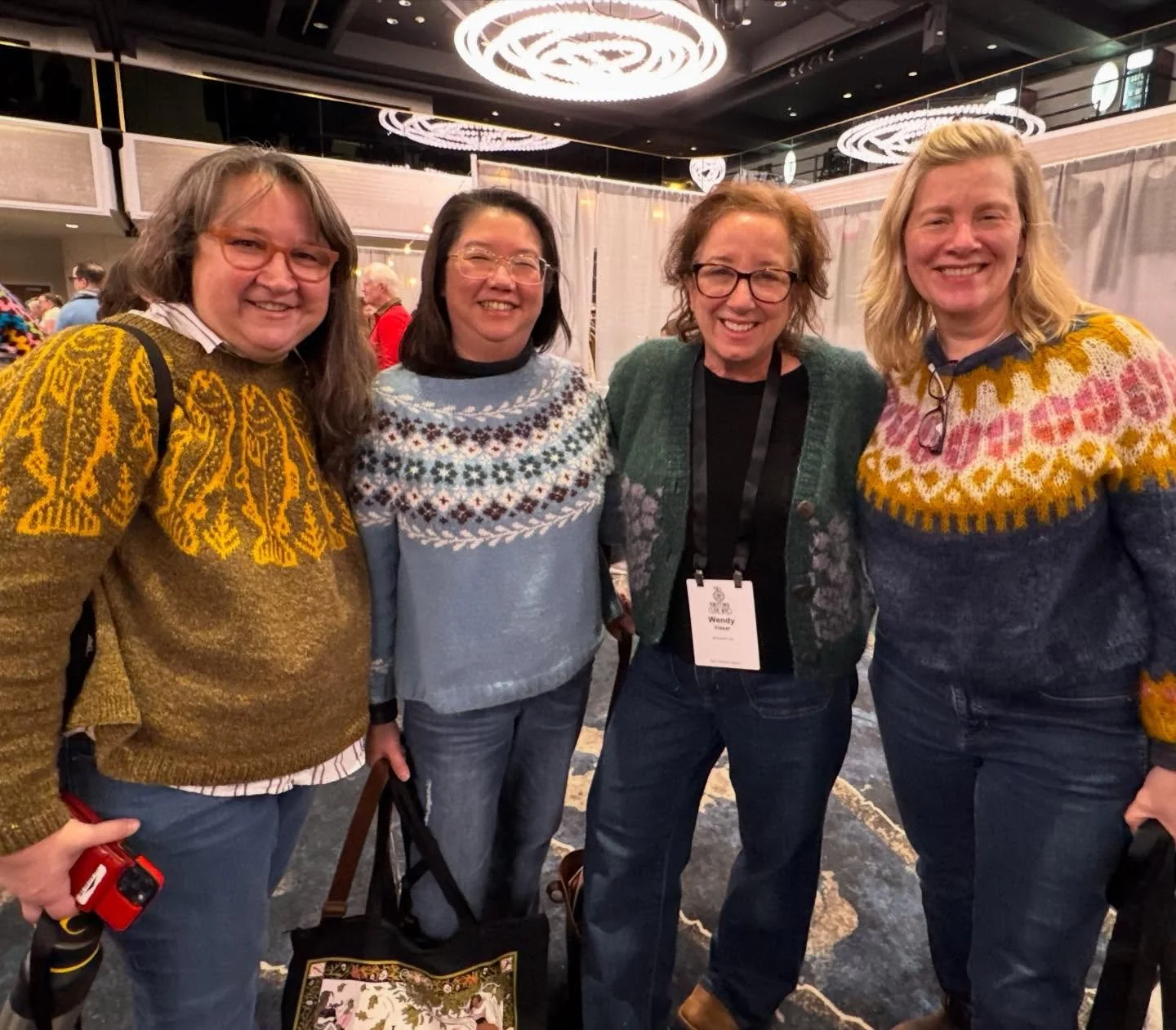 The Blue Purl Team all showed up at Vogue Knitting Live - UNPLANNED- we don't roll that way :) - wearing @boylandknitworks sweaters!! Yay Caitlin Hunter!!!
#caitlinhunter #vkl2026