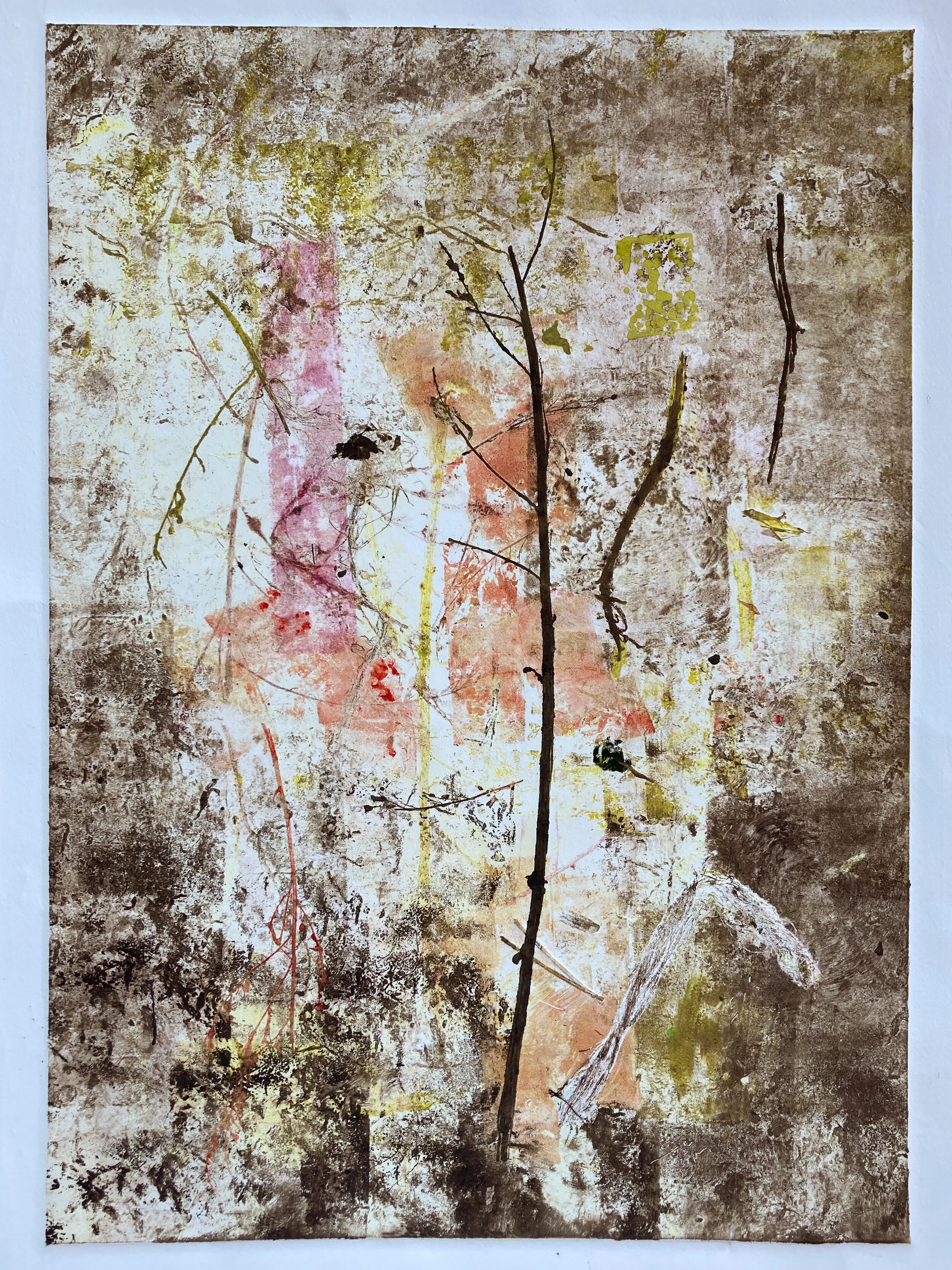  woodland collection 2  15x18”  monotype, unique print  $150 