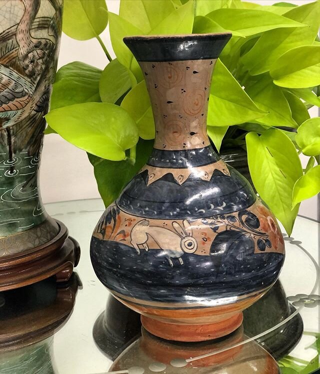 Mexican folk art vase, 8.5&rdquo; tall, $22.