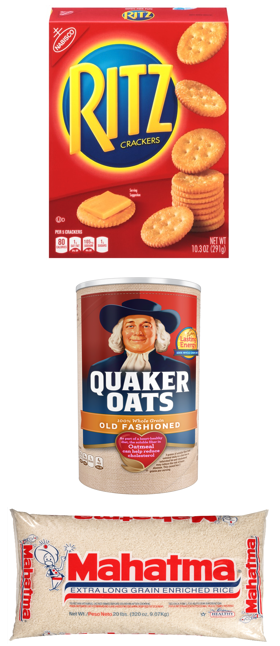 Examples of PDP of different packaging forms