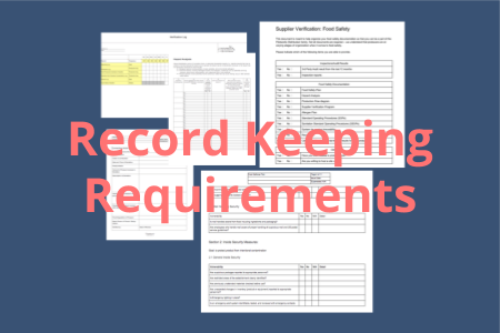 Part 117 Subpart F contains the requirements for record keeping