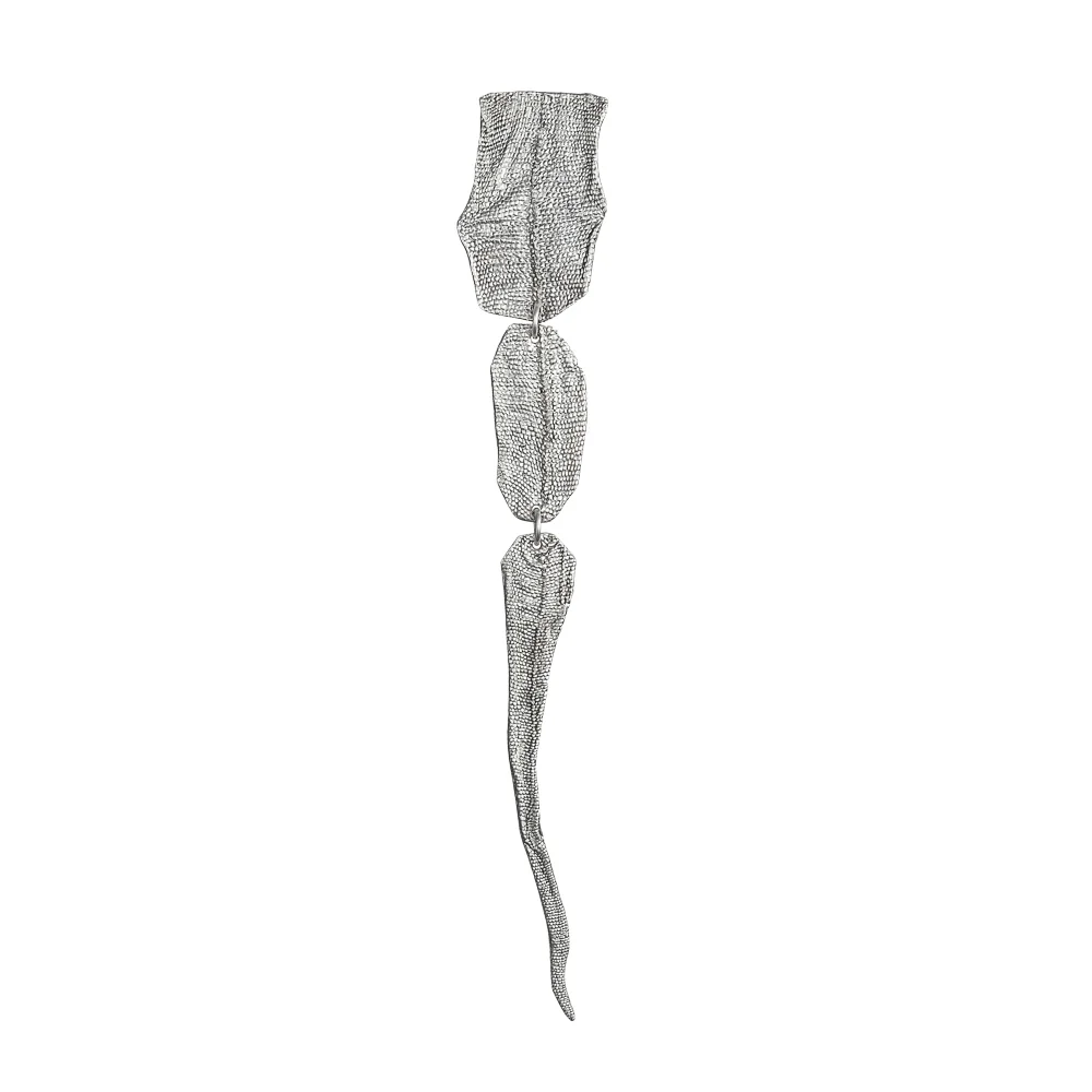 Silver-plated Mono Earring