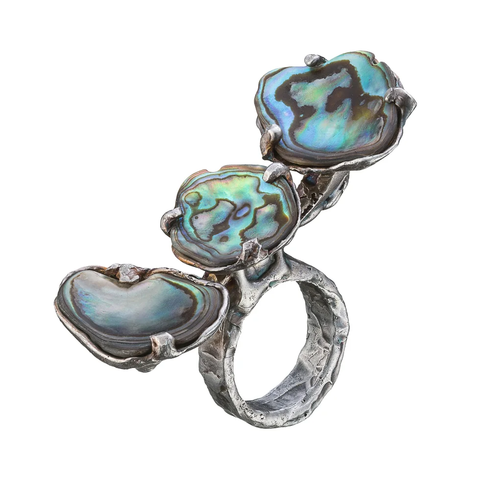 Silver Ring with Nacre