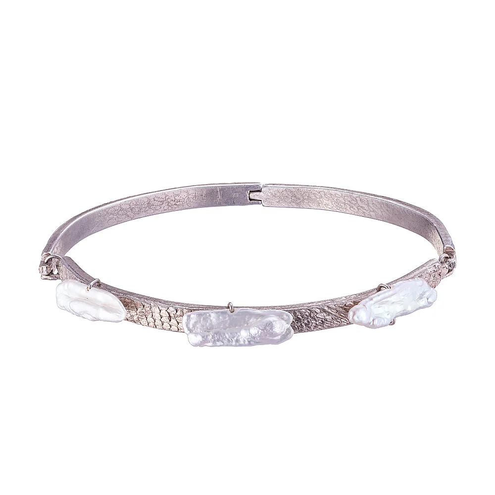 Silver-plated Choker with Pearls