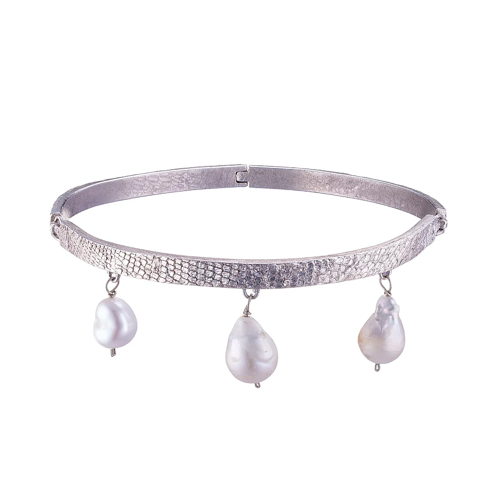 Silver-plated Pearls Choker