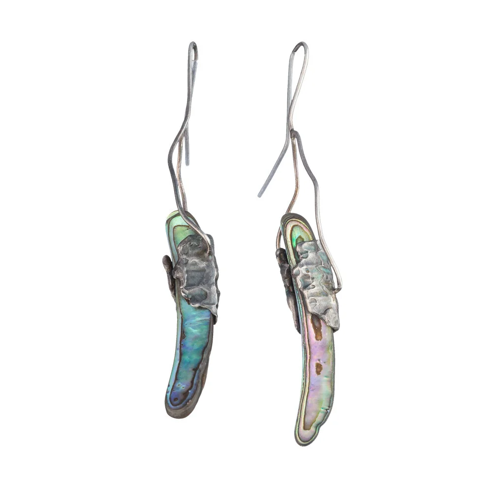 Silver Nacre Earrings