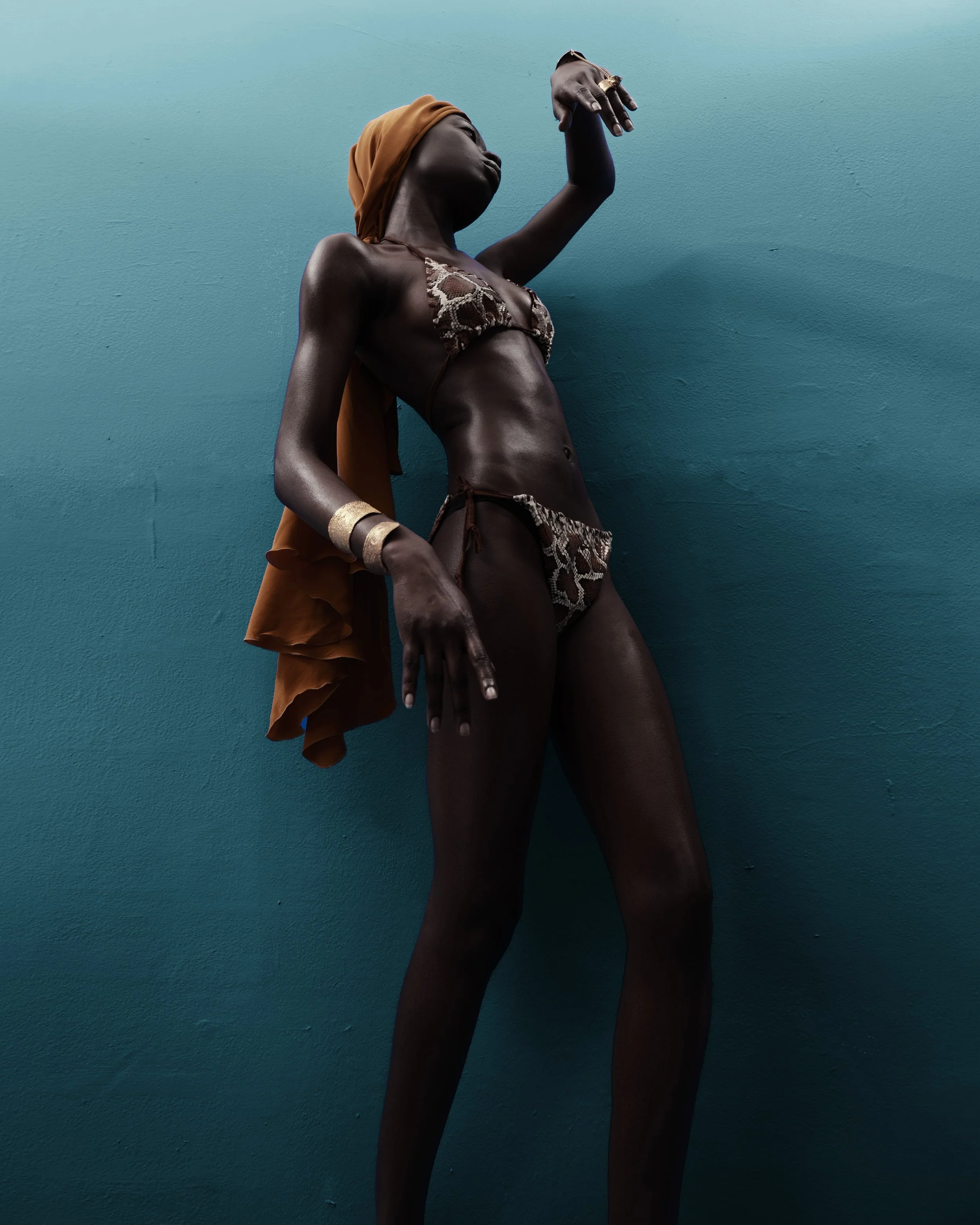 Python Leather Swimsuit