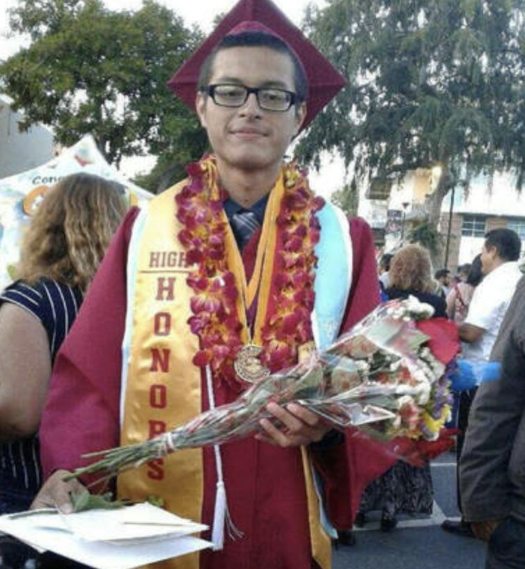Jose at his high school graduation