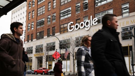 Google's New York City office in lower Manhattan. by Spencer Platt | Getty Images