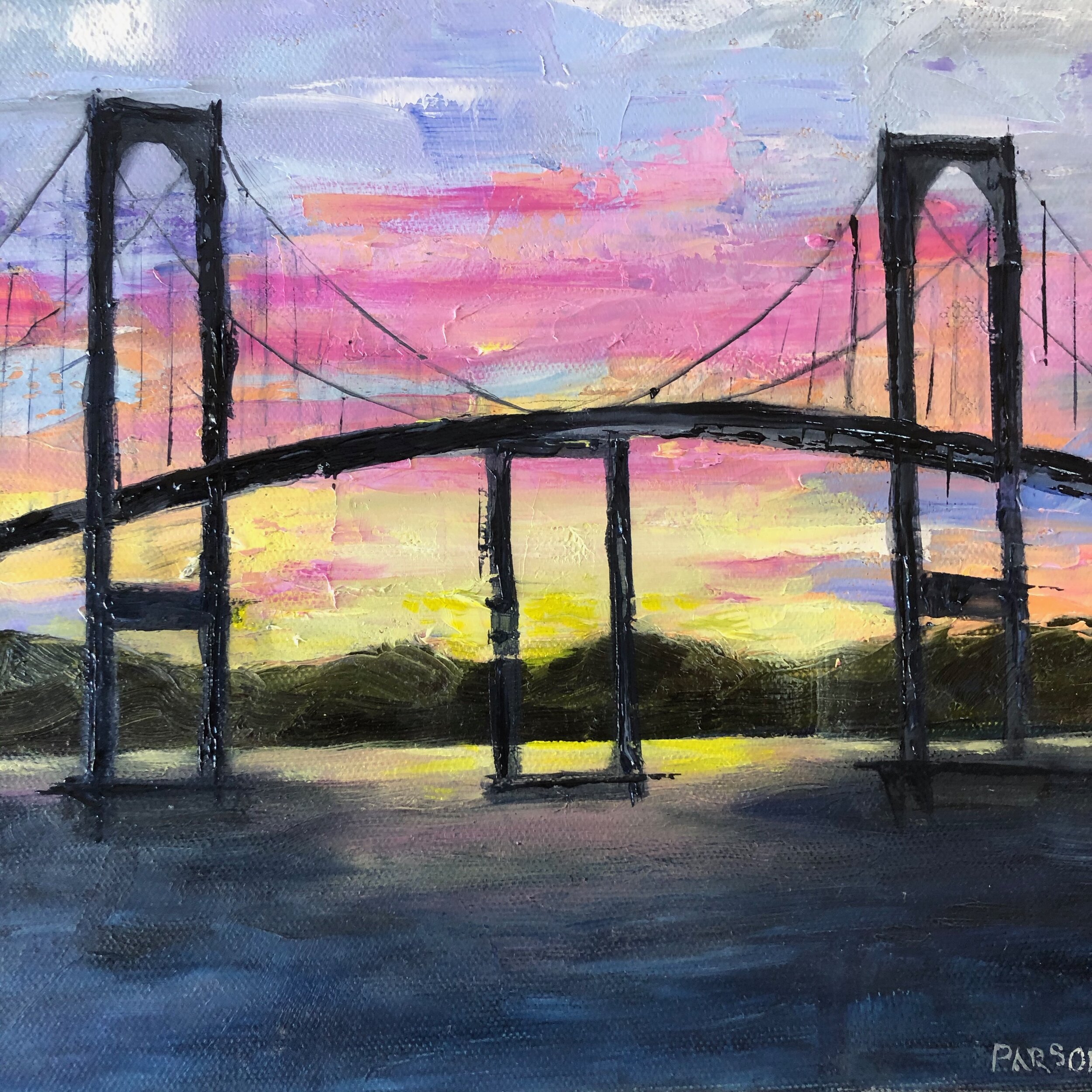 Newport Bridge Sunset
