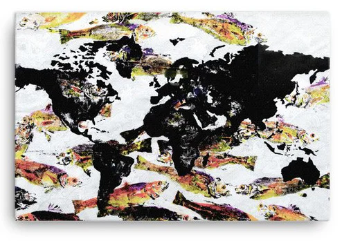Making of the Japanese Gyotaku Fish Map