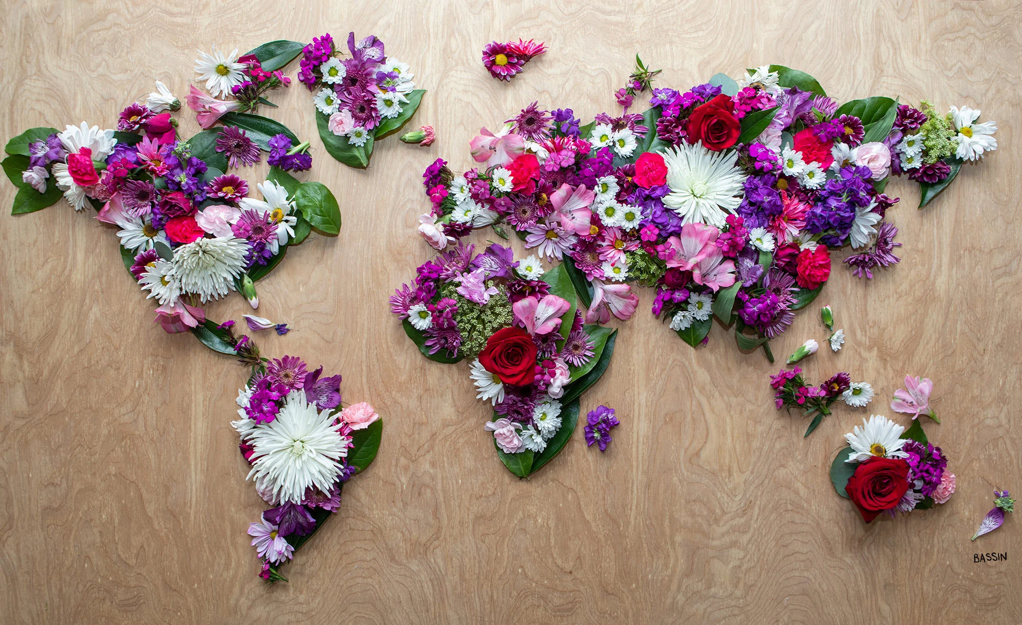 Mother's Day Bouquet World Map