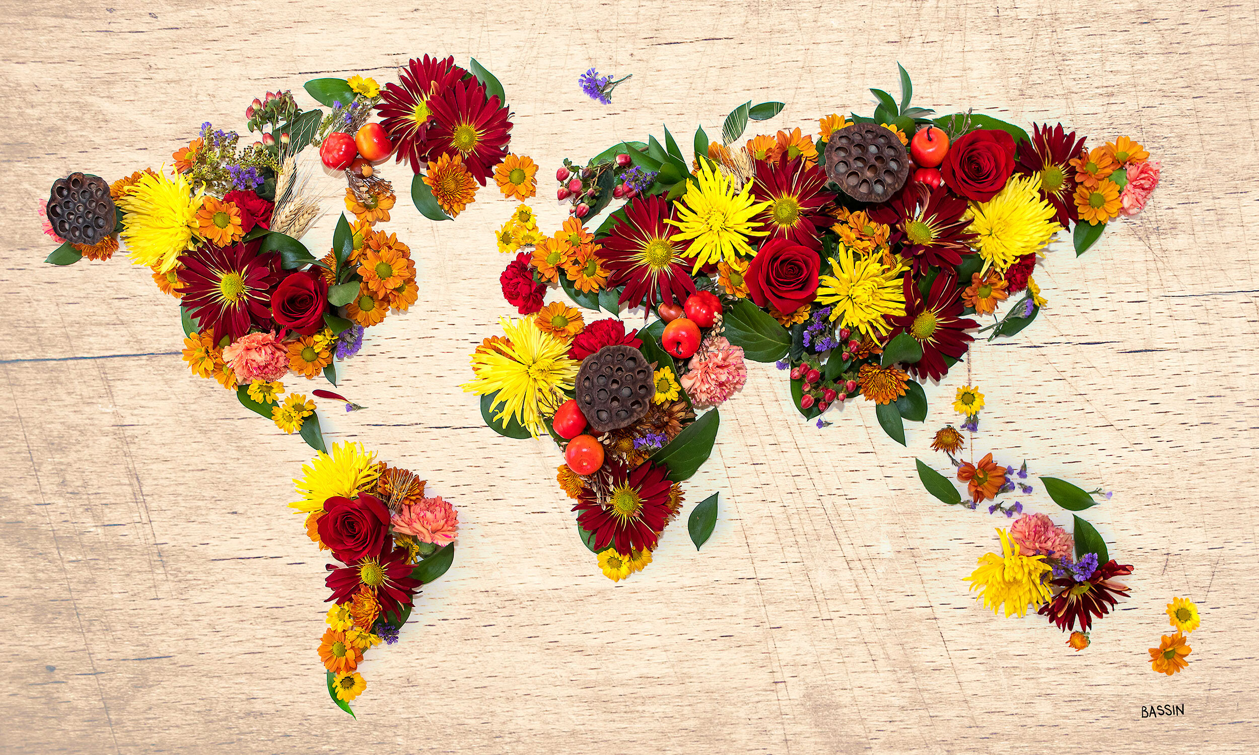 Fall Bouquet World Map