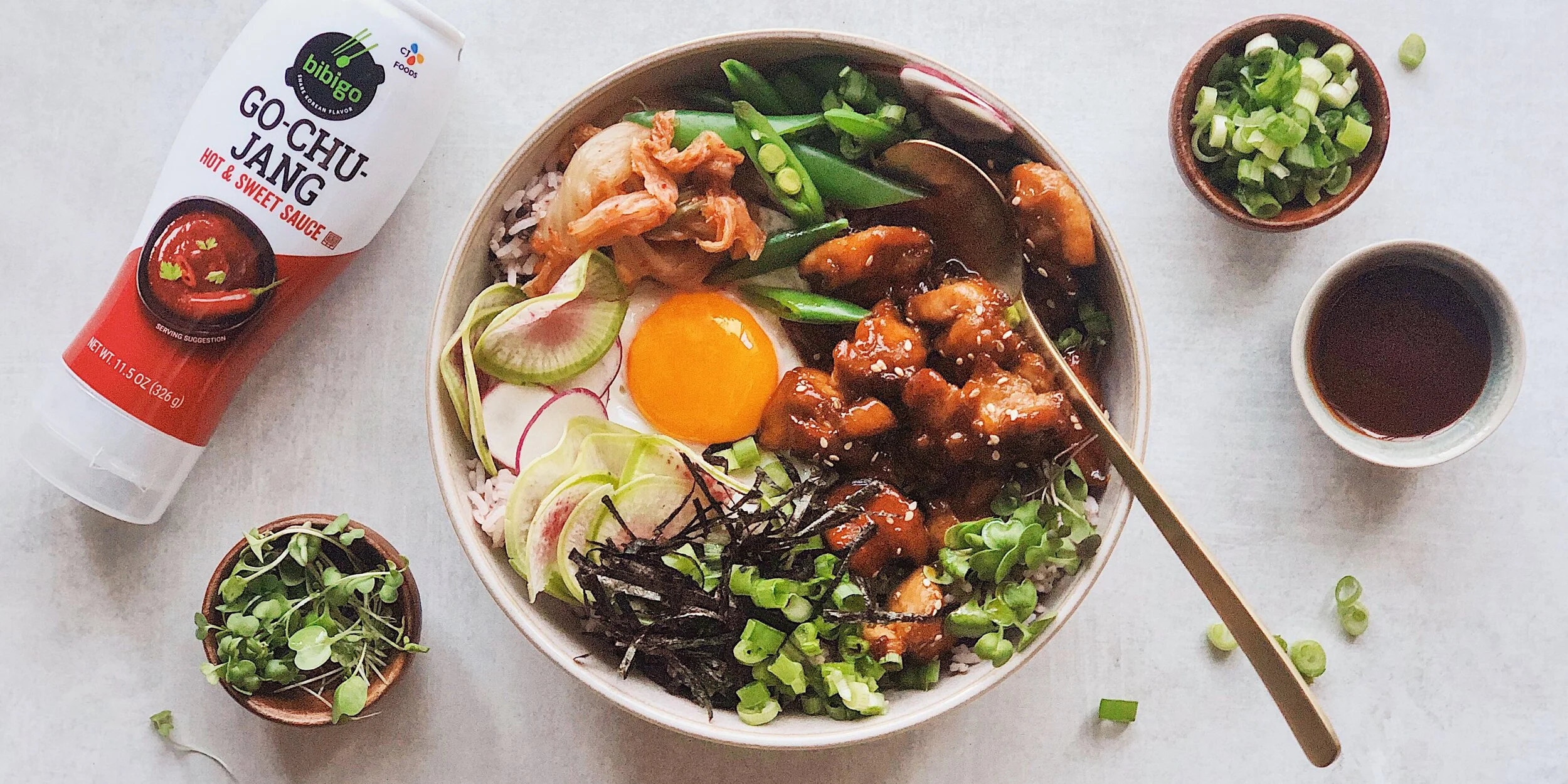 Recipe: GoChuJang Chicken Bibimbap with Purple Rice — Lily Morello