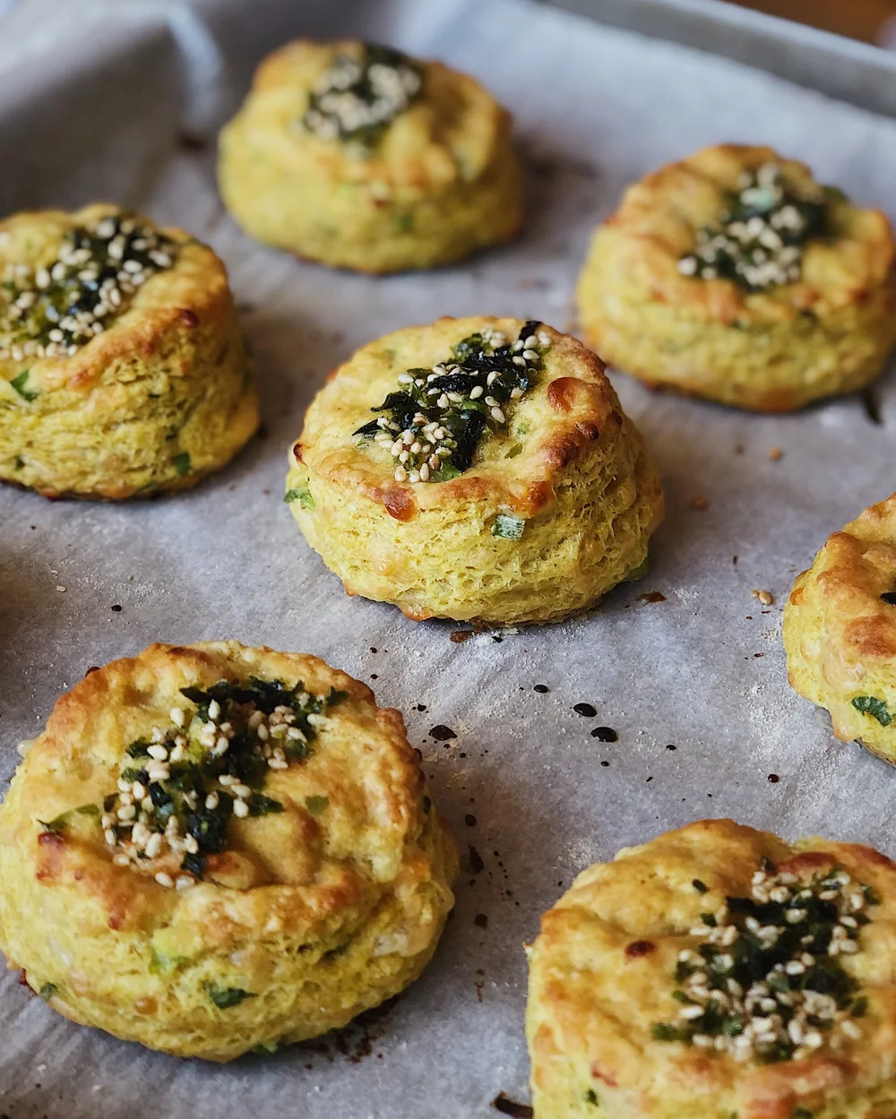 Cheesy Curry Scallion Biscuits with Miso Honey Butter — Lily Morello
