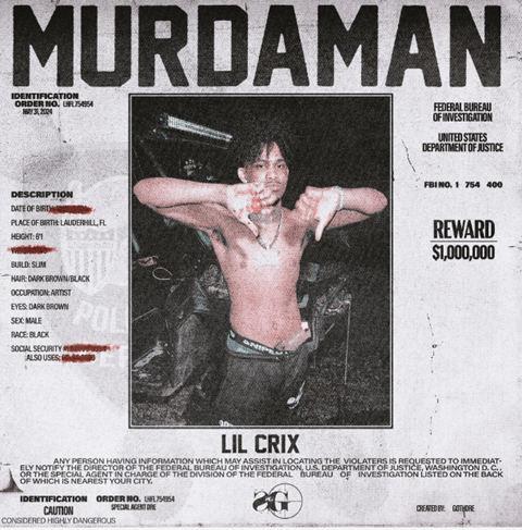LIL CRIX RELEASES NEW SINGLE “MURDAMAN” OUT NOW — Hashtag Magazine