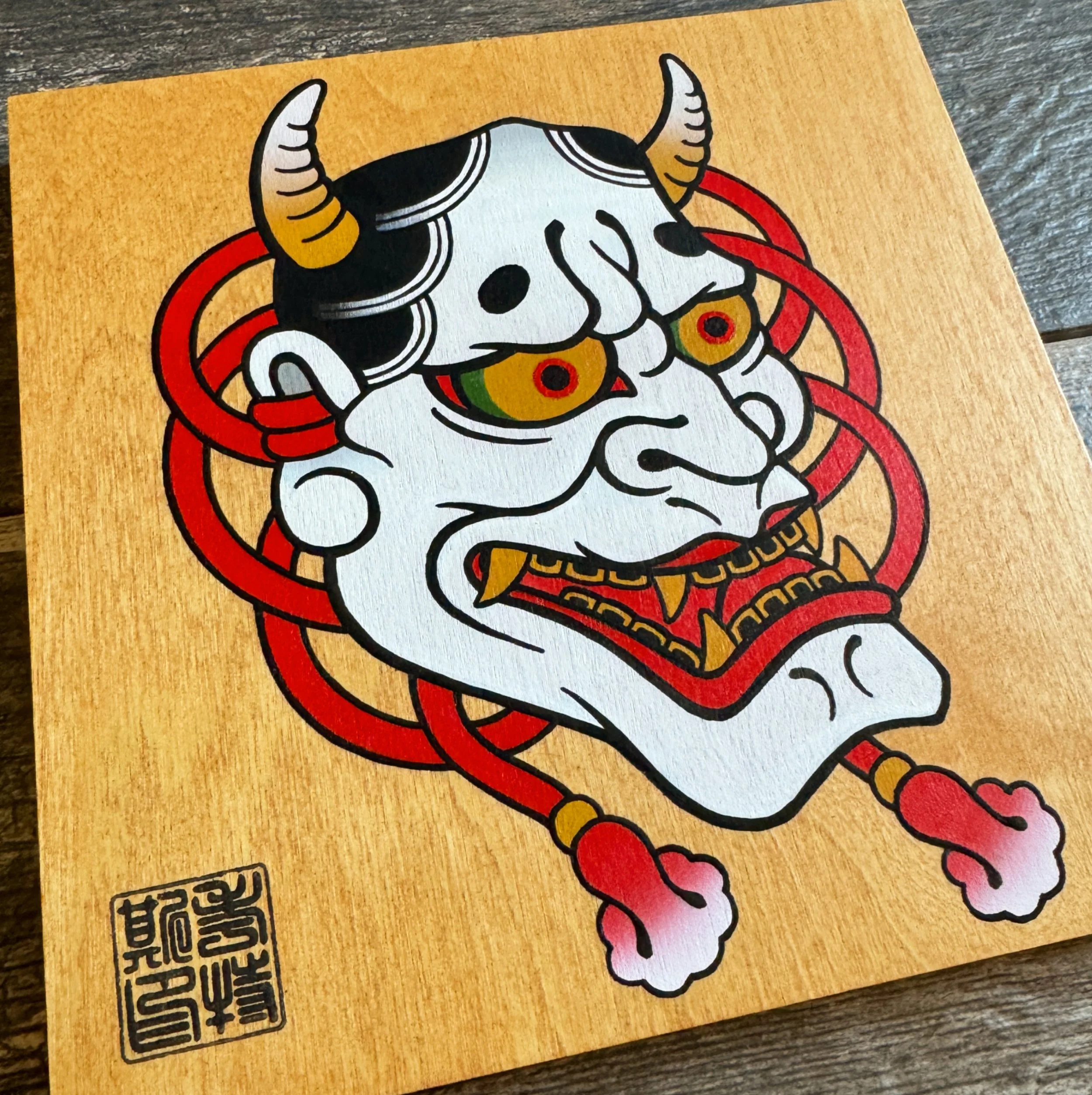 Hannya Mask Original Painting