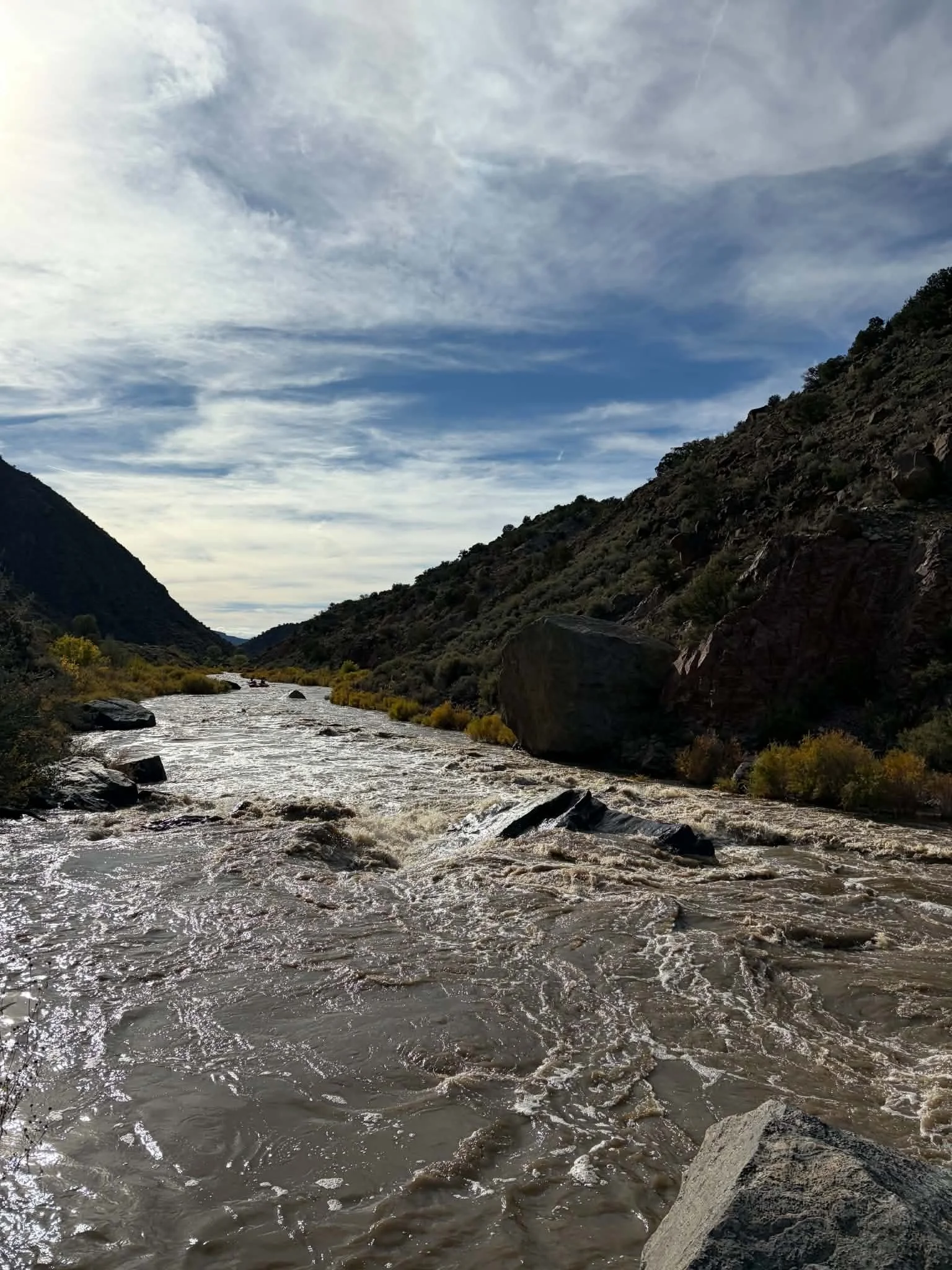 Bigs Rocks rapid during the recent highwater flows (image by Elias Griego).