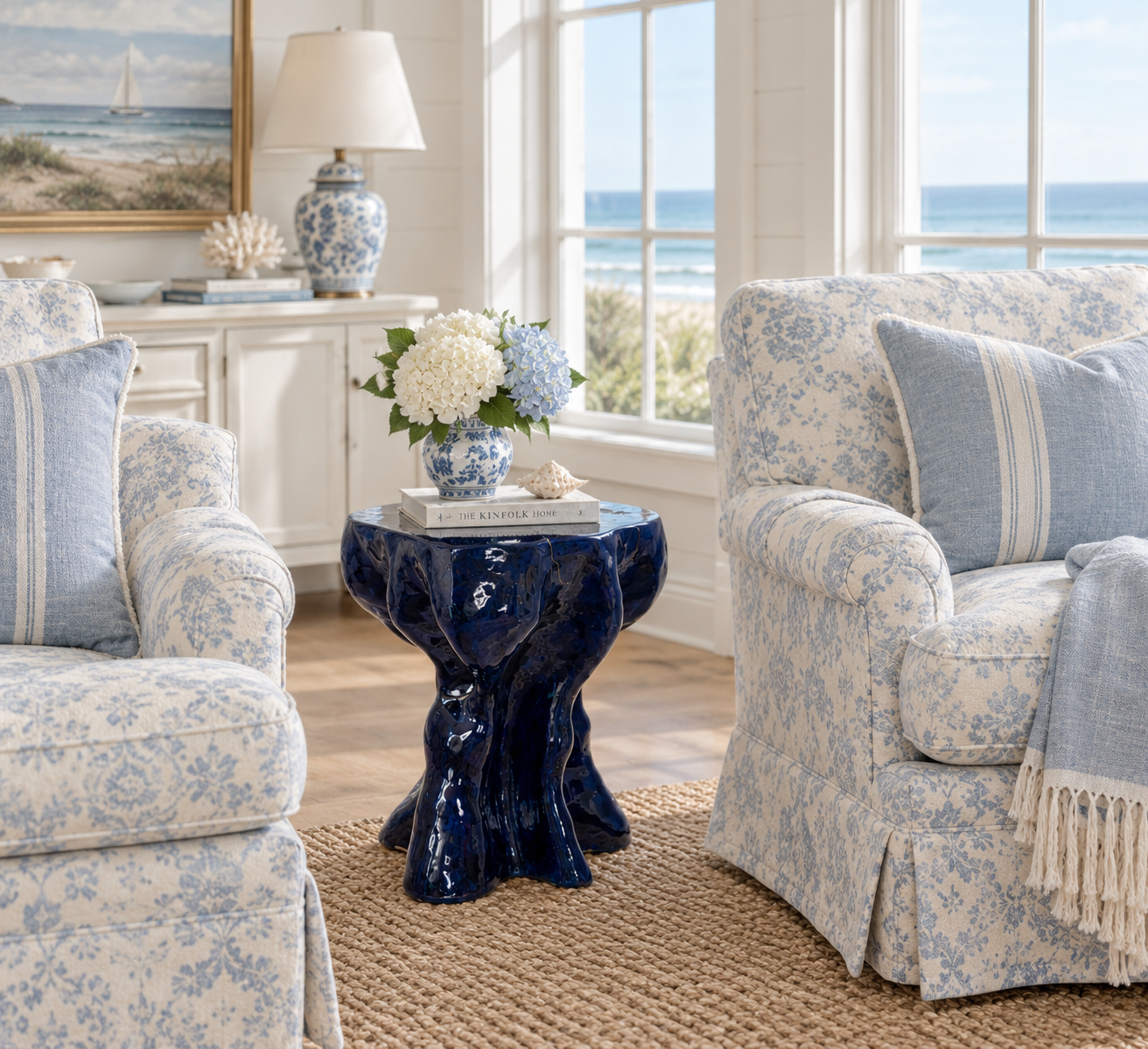 Cobalt Blue Freehand Table