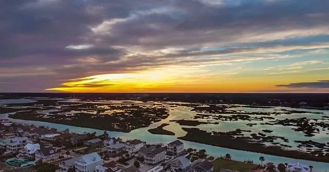 Murrells Inlet in South Carolina from above Garden City. Follow @johnmarr_design_studios for more like this