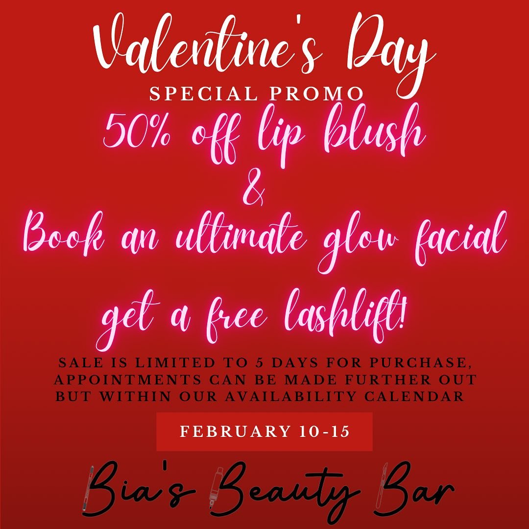 Yessirrrr &amp; yes ma&rsquo;am you read that right 🫡

Limited time only! Lips by Bia &amp; Makeovers by bia and Amber 💕 #TheDreamTeam 

Our ultimate glow treatment includes Dermaplaning and our signature a luxury facial.  Lip Blush includes your t
