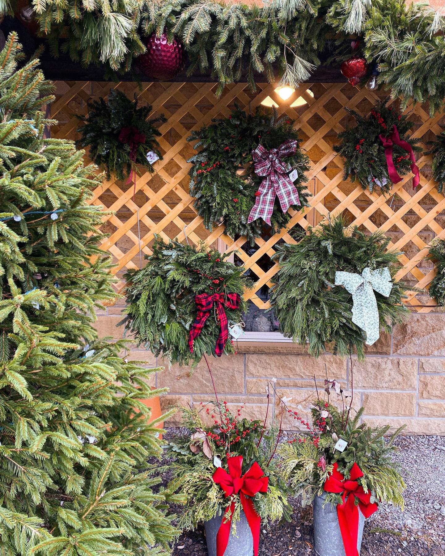 Wreaths are restocked for the Holiday Shop! We'll be open Saturday and Sunday from 10 to 3, see you there!