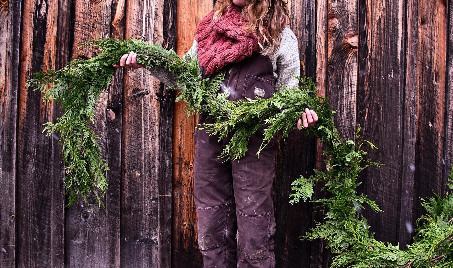 Fresh cedar garland - available by the foot at the Holiday Shop!